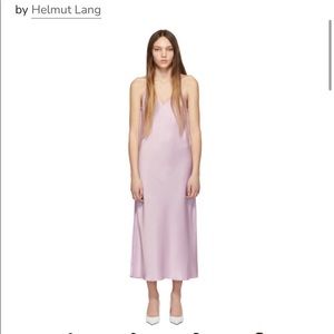 Helmut Lang Pink Raw Detail Slip Dress